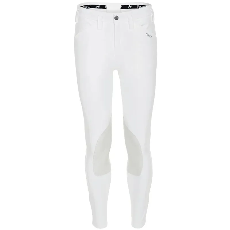 Pikeur Rodrigo McCrown Knee Patch Men's Competition Breeches - White-2