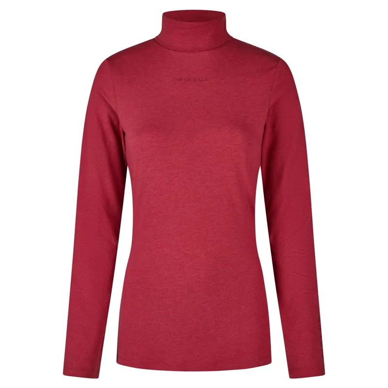 Pikeur Sports 6300 Ladies Mock Neck Top - Rumba Red