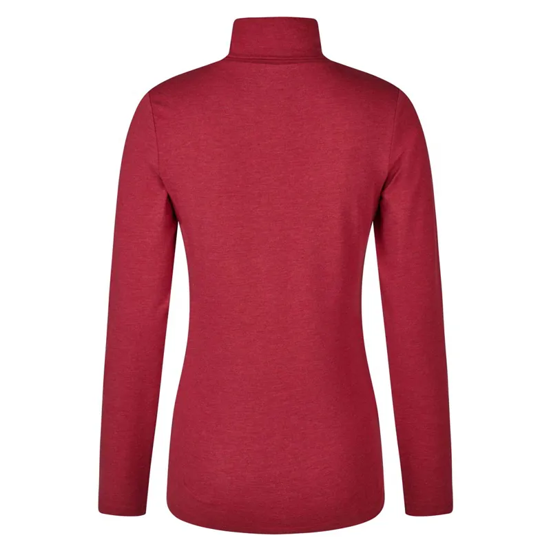 Pikeur Sports 6300 Ladies Mock Neck Top - Rumba Red-1