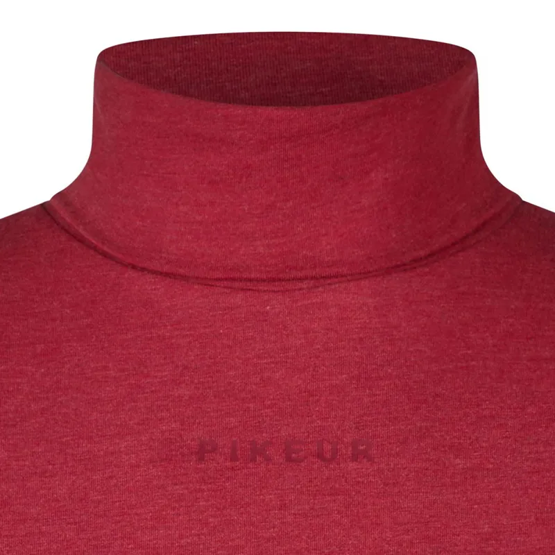 Pikeur Sports 6300 Ladies Mock Neck Top - Rumba Red-2