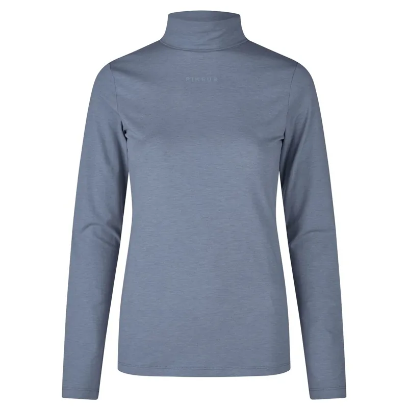 Pikeur Sports 6300 Women's Mock Neck Top - Dove Blue