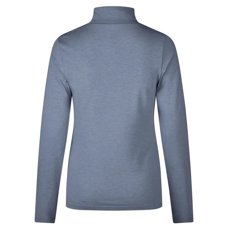 Pikeur Sports 6300 Women's Mock Neck Top - Dove Blue-1
