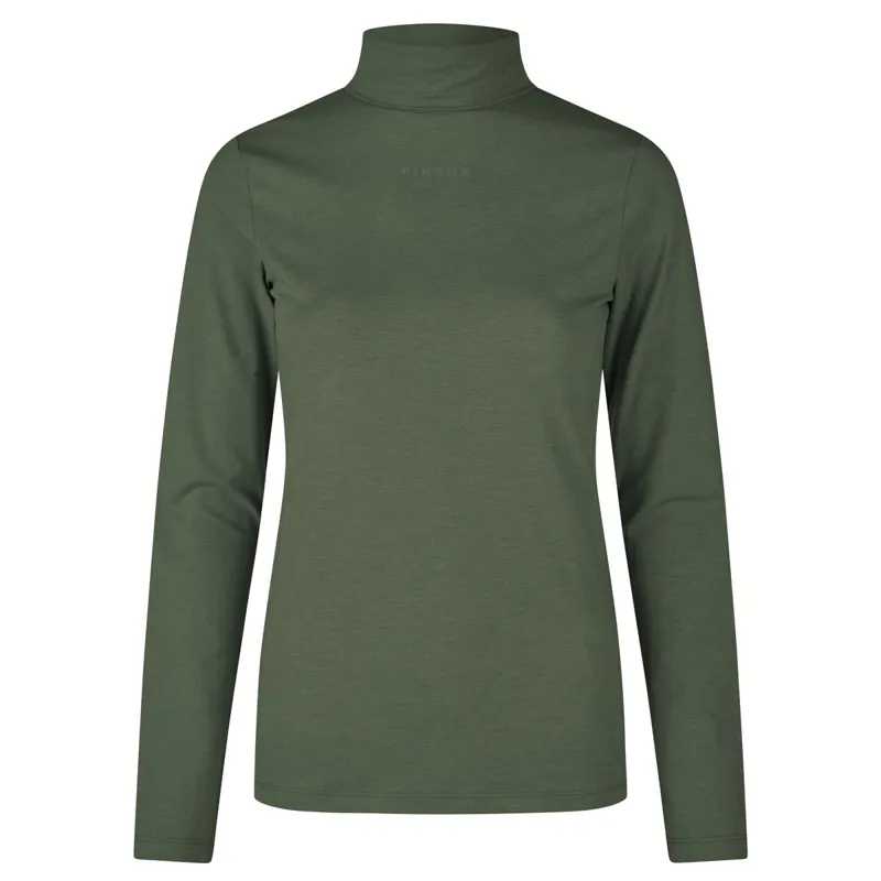 Pikeur Sports 6300 Women's Mock Neck Top - Ivy Green