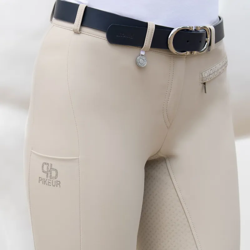 Pikeur Vally Full Grip Womens Competition Breeches - Vanilla Cream-3