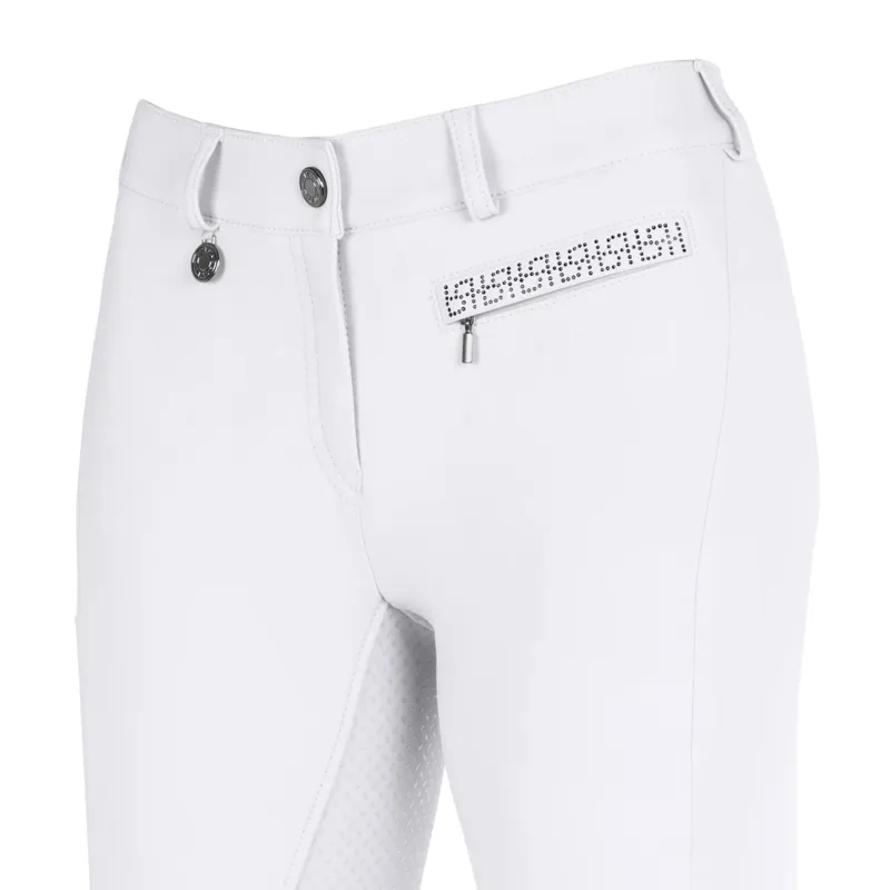 Pikeur Vally Full Grip Ladies Competition Breeches - White-1