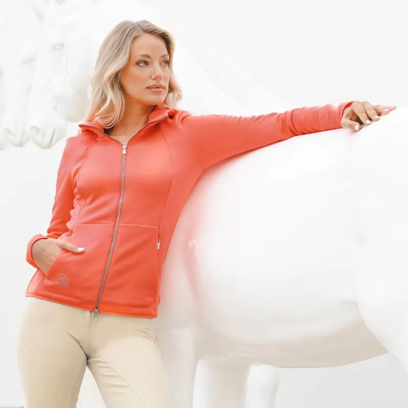 Pikeur Velvet Selection Women's Fleece Jacket - Coral Red-3
