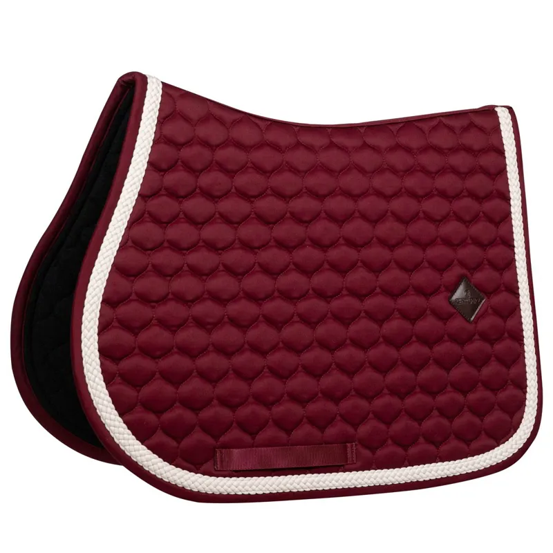 Kentucky Plaited Cord Jumping Saddle Pad - Bordeaux