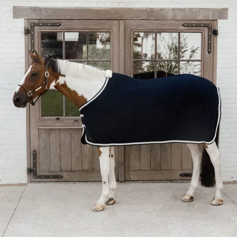 Kentucky Braided Rope Fleece Cooler - Navy