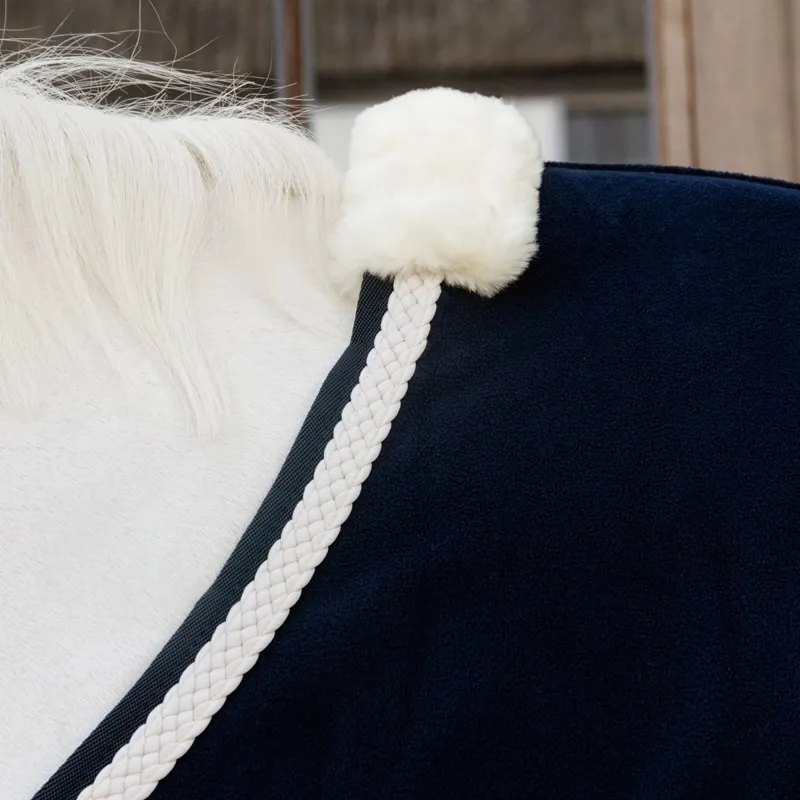 Kentucky Braided Rope Fleece Cooler - Navy-3