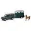 Platinum Land Rover Defender with Horse Trailer Toy Set - Green/Green