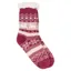 Platinum Sherpa Womens Fluffy Socks - Burgundy