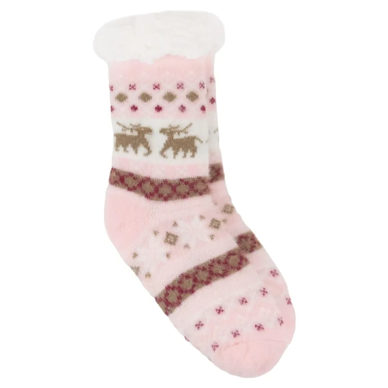 Platinum Sherpa Womens Fluffy Socks - Pink