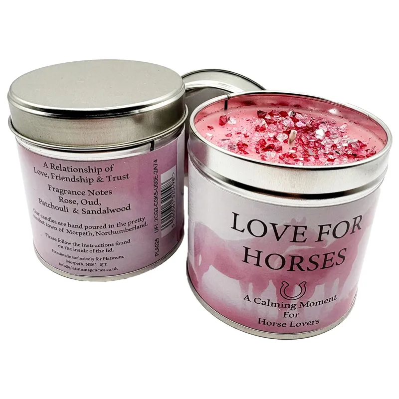 Platinum Scented Candle - Love For Horses
