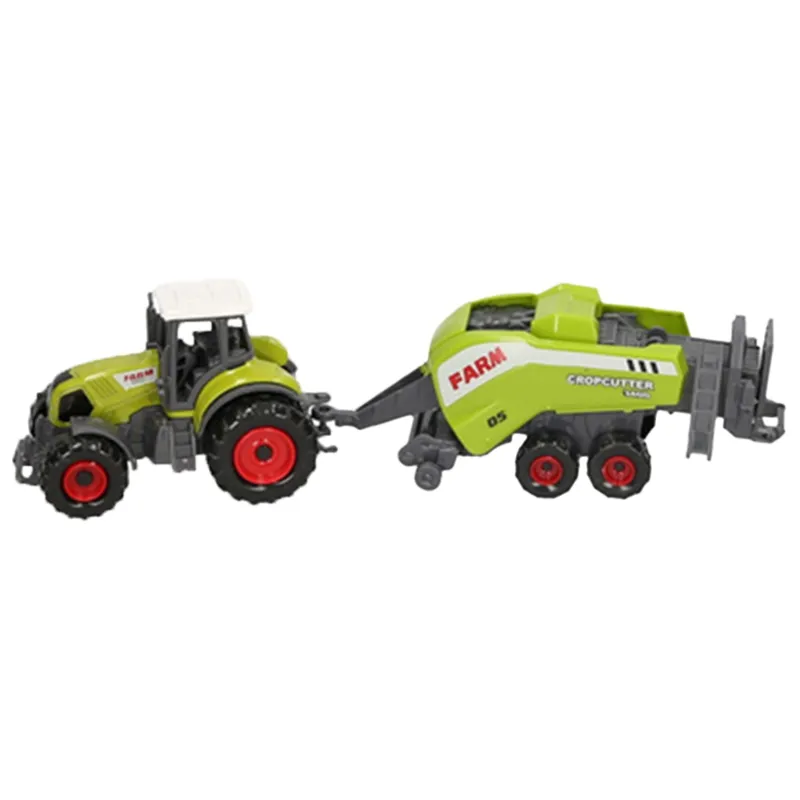 Platinum Farm Tractor and Trailer Toy - Crop Cutter/Green/Green
