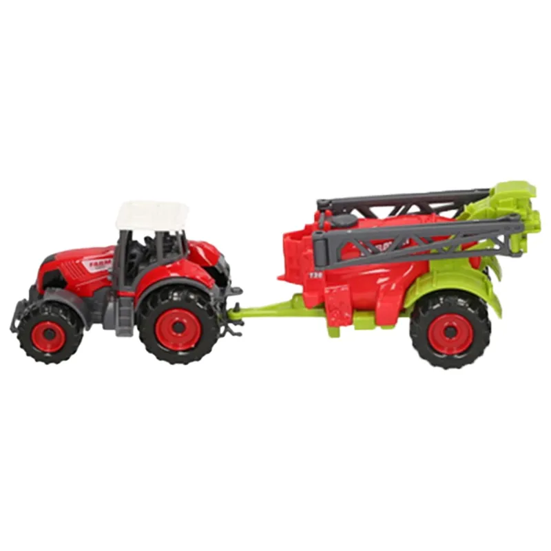 Platinum Farm Tractor and Trailer Toy - Sprayer/Red/Green/Red