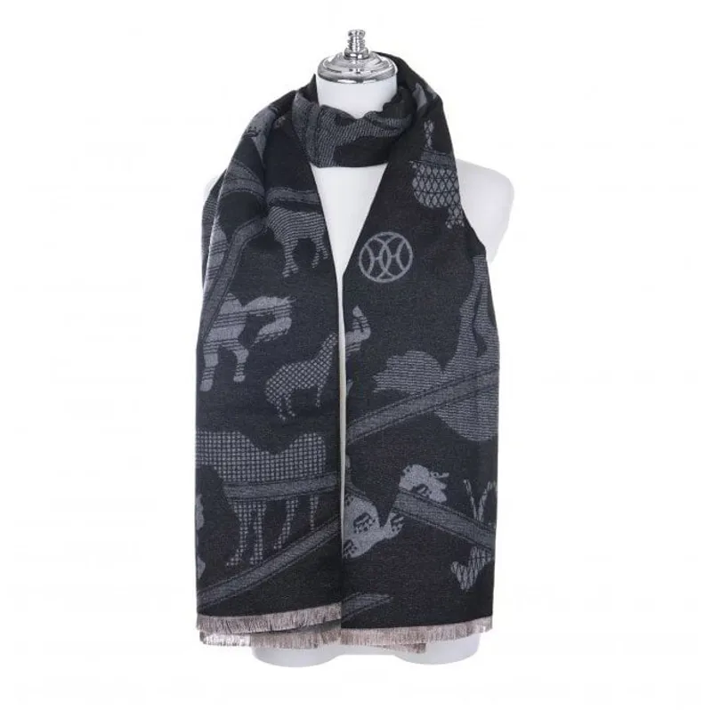 Platinum Park Lane Viscose Woven Scarf - Gray