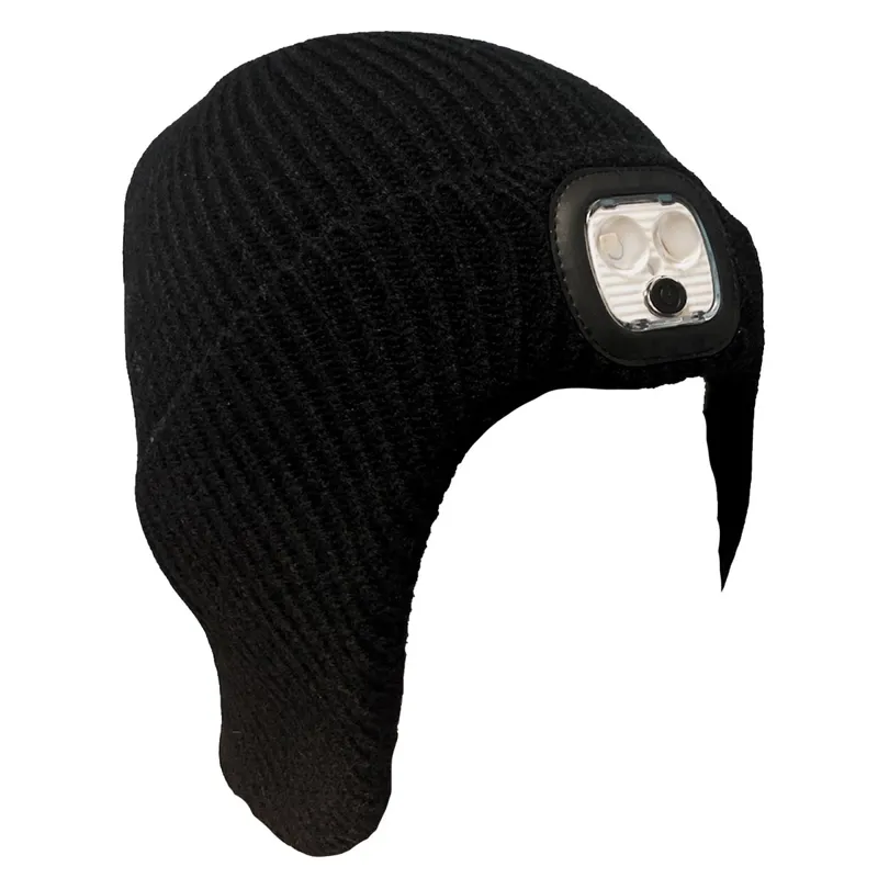 Platinum Arran LED Beanie - Black