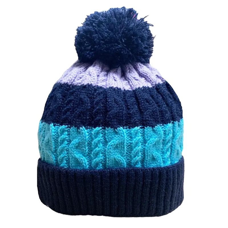 Platinum Ronay Women's Knitted Waterproof Pom Pom Hat - Turquoise
