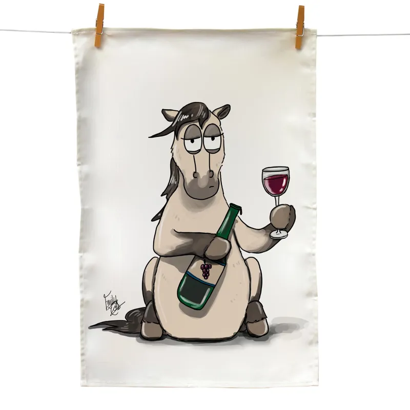 Emily Cole Tea Towel - Pass The Wine