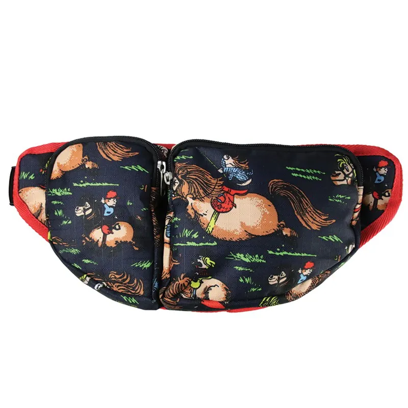 Hy Equestrian Thelwell Practice Makes Perfect Fanny Pack - Navy/Red