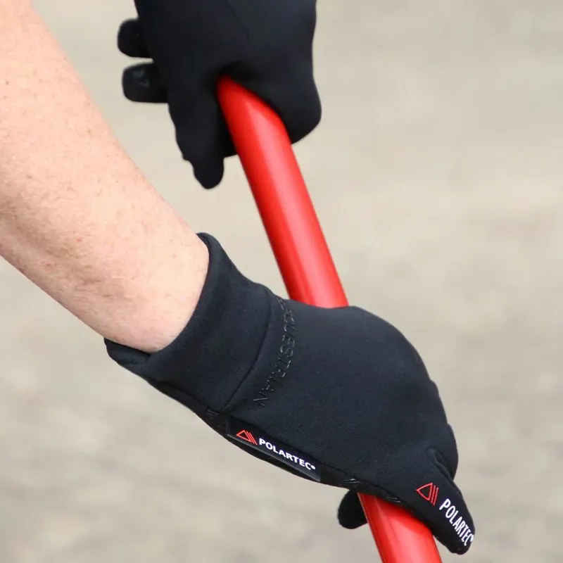 Hy Equestrian Polartec Adult Riding Gloves - Black-2