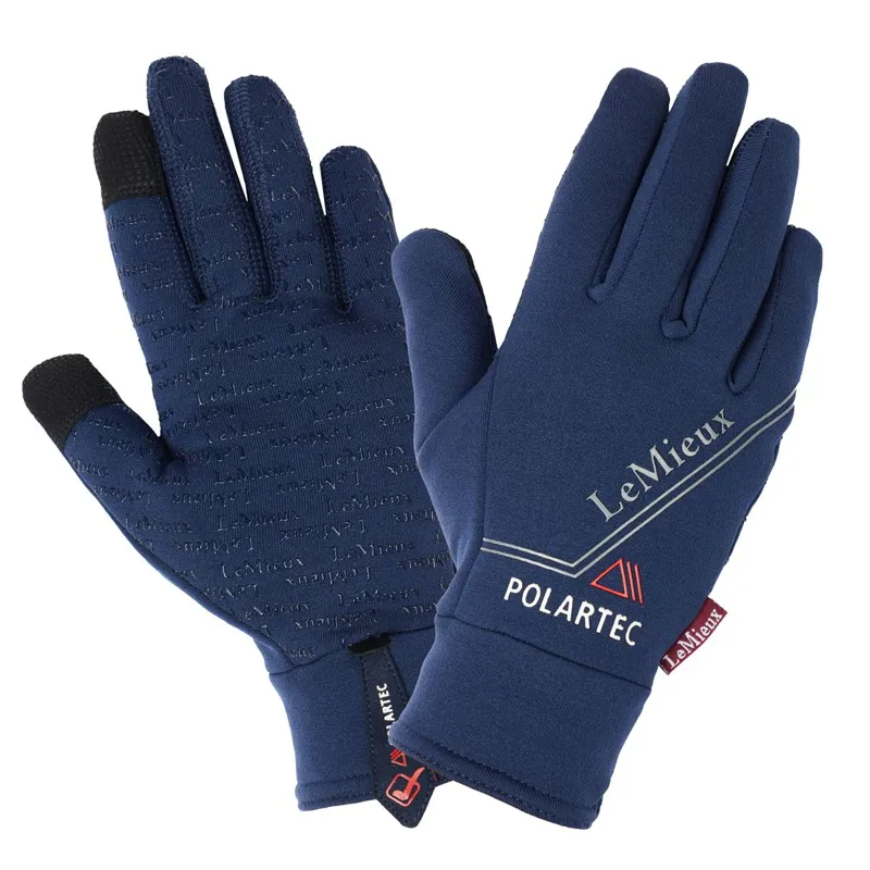 LeMieux Polartec Adult Winter Riding Gloves - Navy