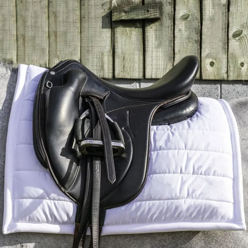 PolyPads Classic Single Saddle Pad - White-2