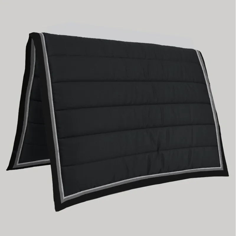 PolyPads Classic Single Saddle Pad - Black/Grey Stripe