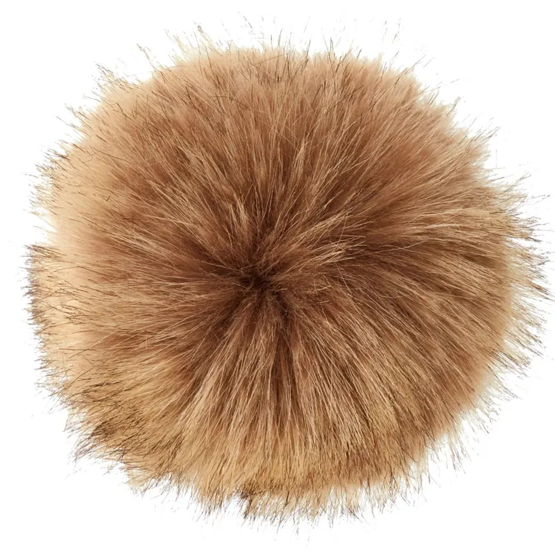 LeMieux Helmet Cover Pom Pom - Brown