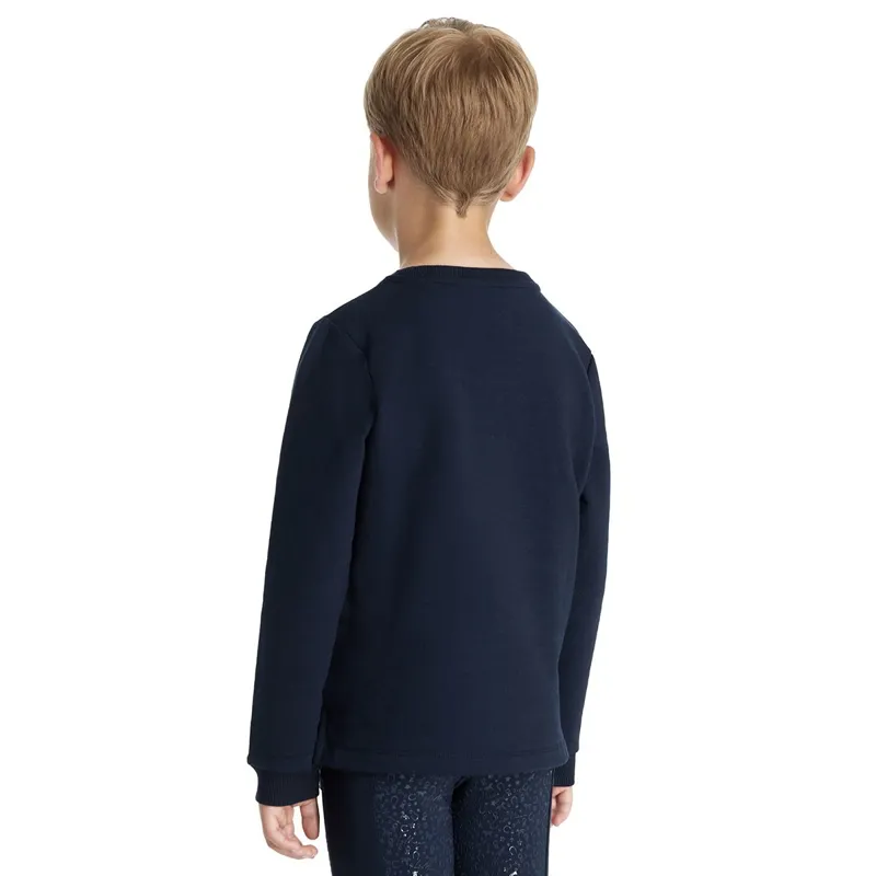 LeMieux Mini Poppy Long Sleeve Junior Top - Navy-4