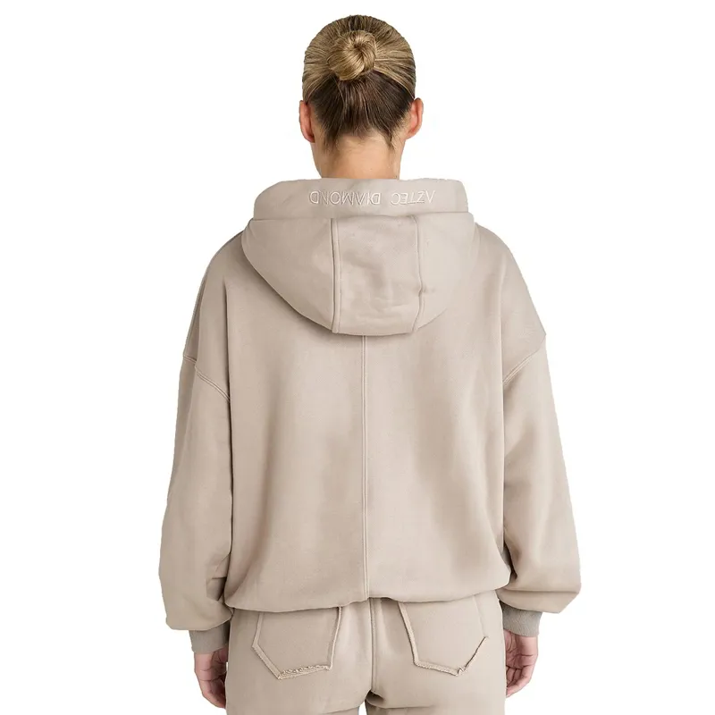 Aztec Diamond Premium Full Zip Women's Hoodie - Nude-7