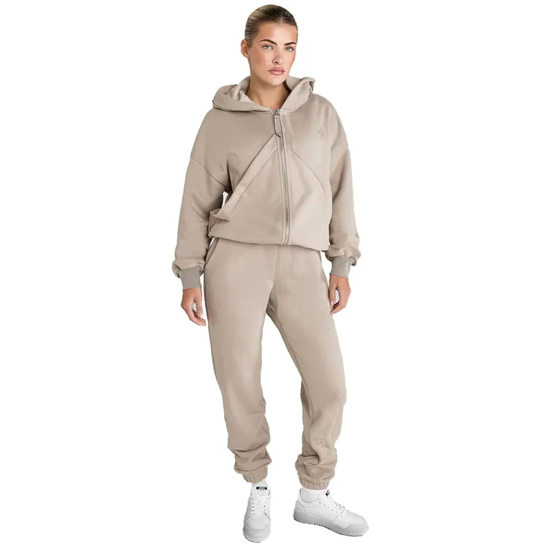 Aztec Diamond Premium Full Zip Women's Hoodie - Nude-4
