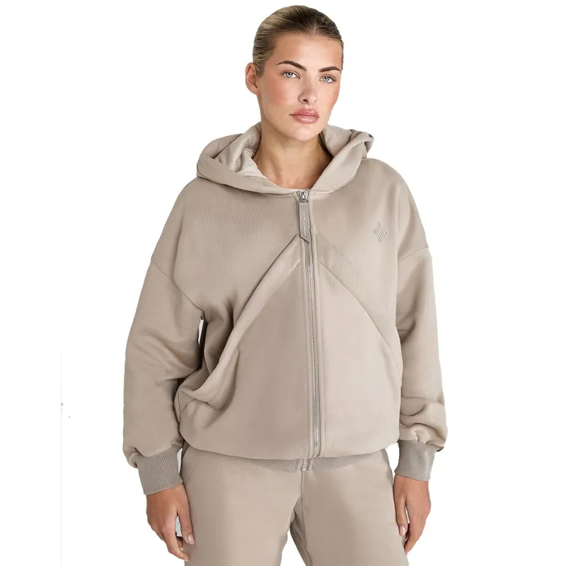 Aztec Diamond Premium Full Zip Women's Hoodie - Nude
