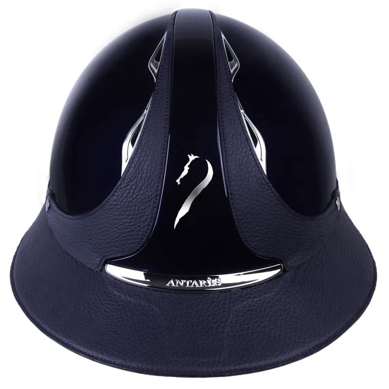 Antares Premium Eclipse Glossy Riding Helmet - Blue/Blue-5