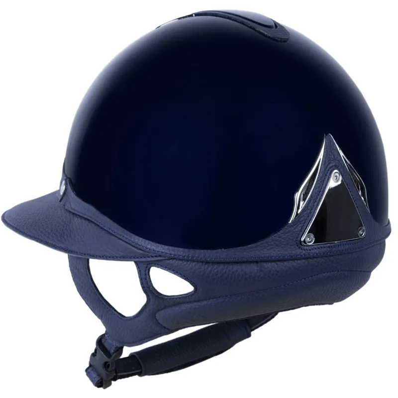 Antares Premium Eclipse Glossy Riding Helmet - Blue/Blue-2