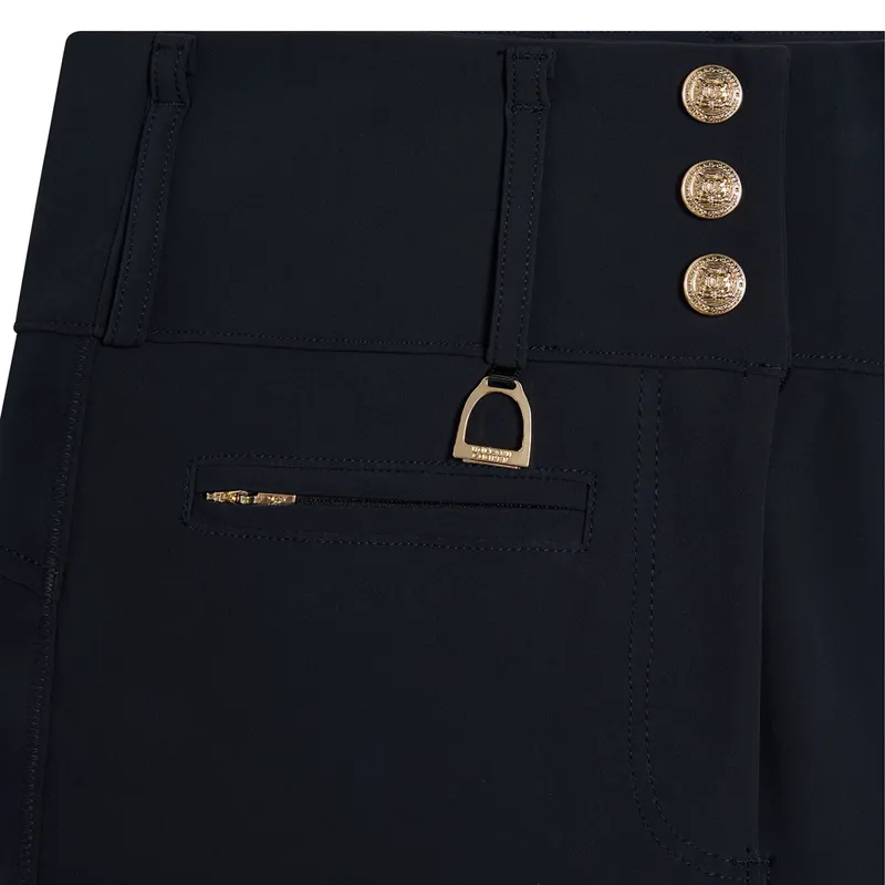 Holland Cooper Premium High Rise Full Grip Womens Breeches - Ink Navy-7