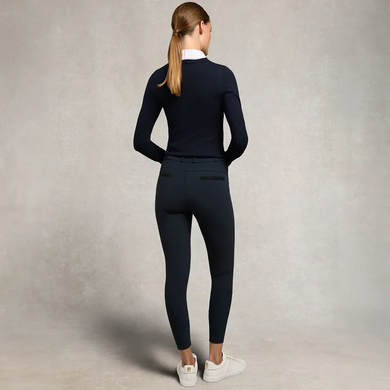 Holland Cooper Premium High Rise Full Grip Womens Breeches - Ink Navy-3
