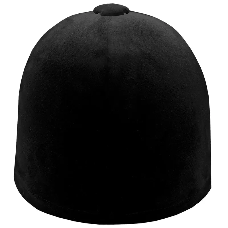 Equetech Premium Velvet Junior Helmet Cover - Black-1