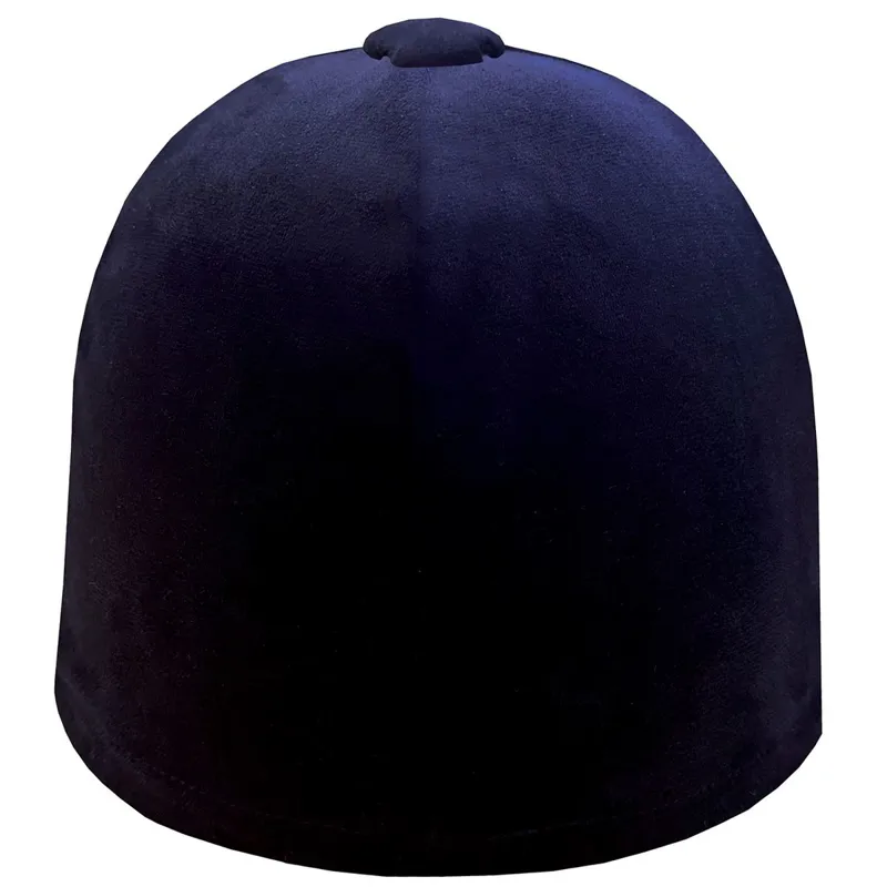 Equetech Premium Velvet Junior Helmet Cover - Navy-1