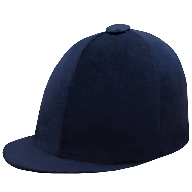 Equetech Premium Velvet Junior Helmet Cover - Navy