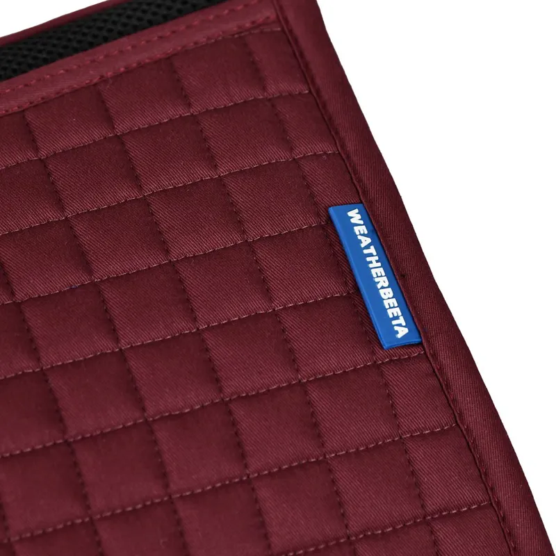 WeatherBeeta Prime Air-Tech Dressage Saddle Pad - Burgundy-3