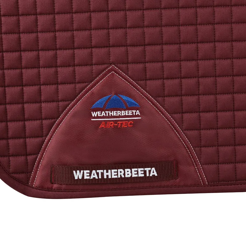 WeatherBeeta Prime Air-Tech Dressage Saddle Pad - Burgundy-2