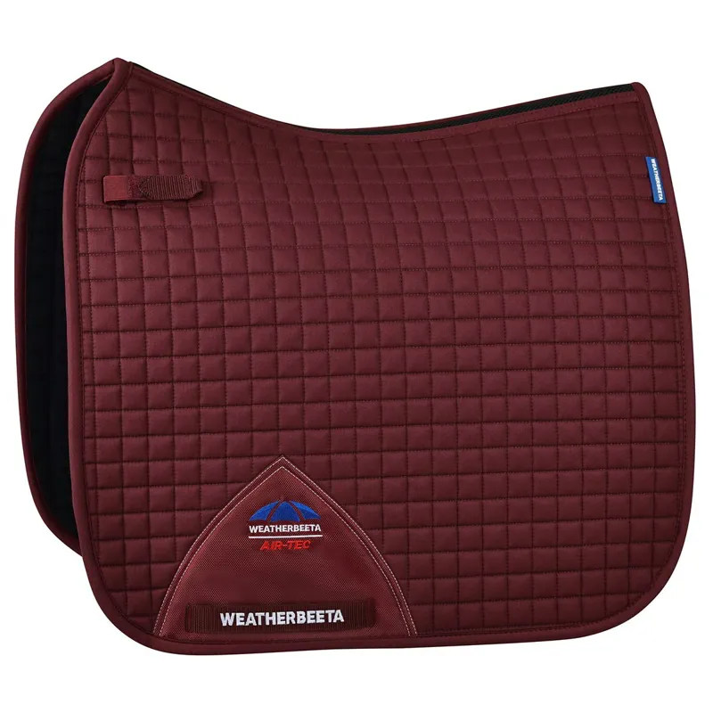 WeatherBeeta Prime Air-Tech Dressage Saddle Pad - Burgundy