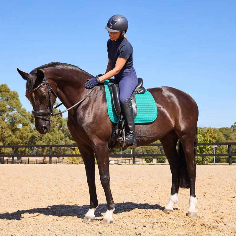 WeatherBeeta Prime Air-Tech Dressage Saddle Pad - Dark Turquoise-4
