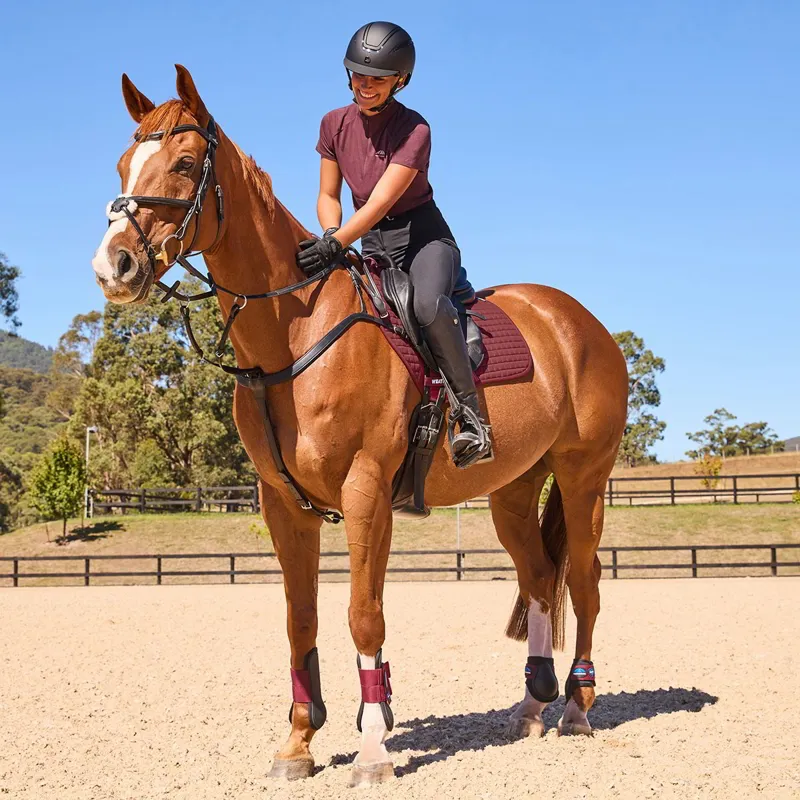 WeatherBeeta Prime Air-Tech Jump Saddle Pad - Burgundy-2