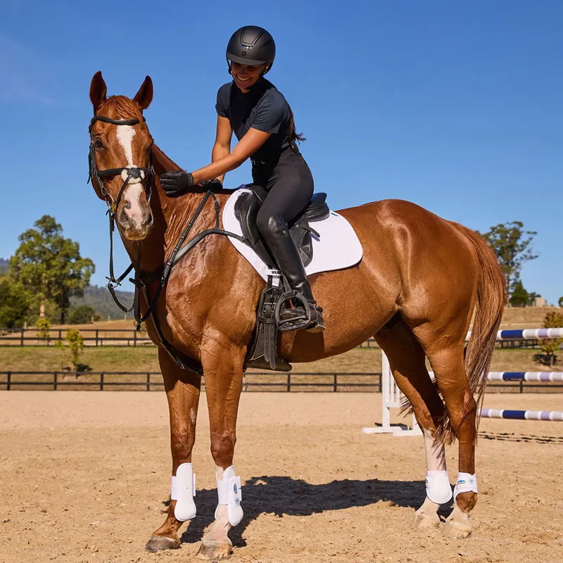 WeatherBeeta Prime Air-Tech Jump Saddle Pad - White-5