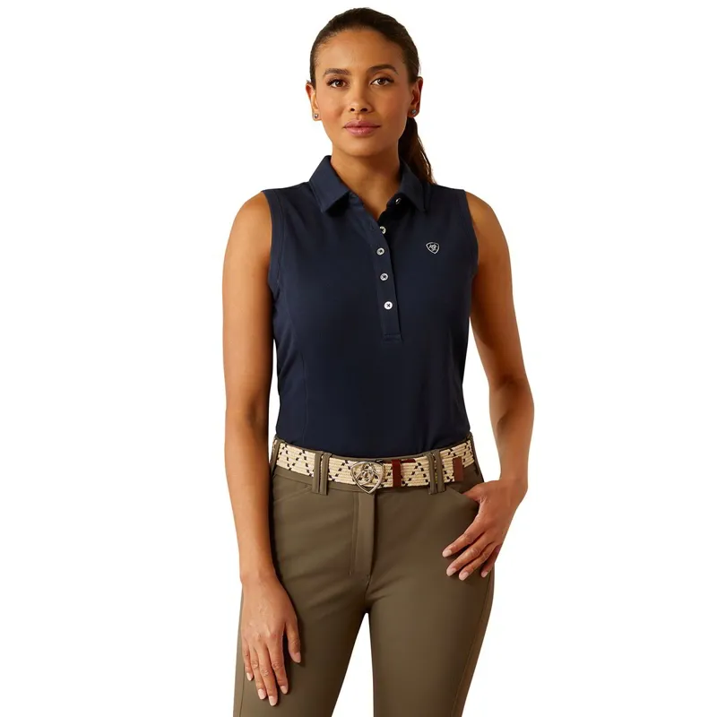 Ariat Prix 3.0 Womens Sleeveless Polo Shirt - Navy