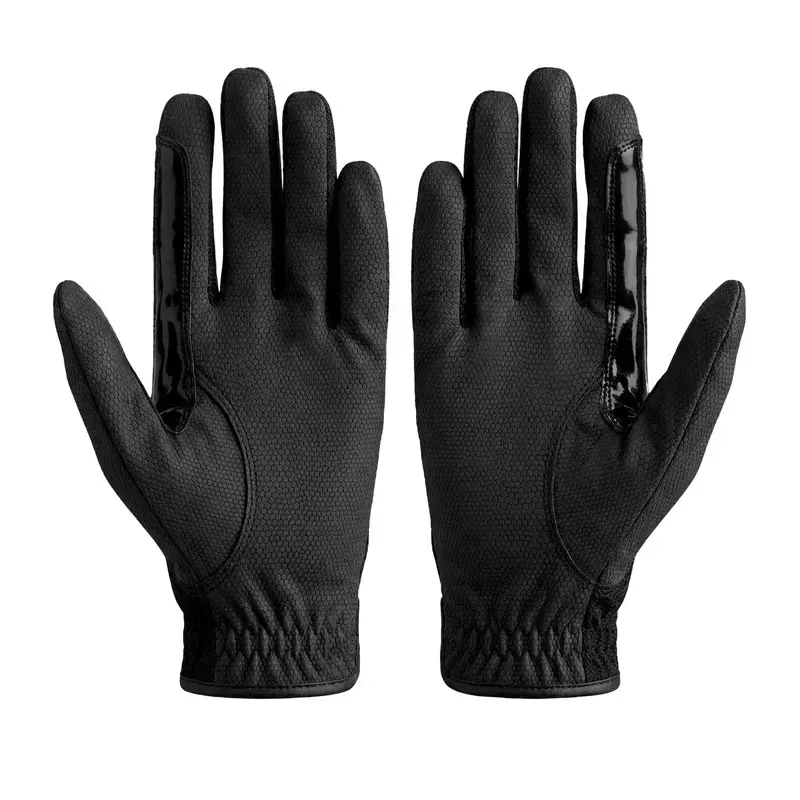 Equetech Pro-Mesh Adult Riding Gloves - Black-1