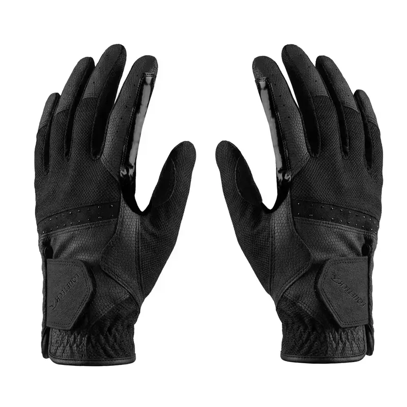 Equetech Pro-Mesh Adult Riding Gloves - Black