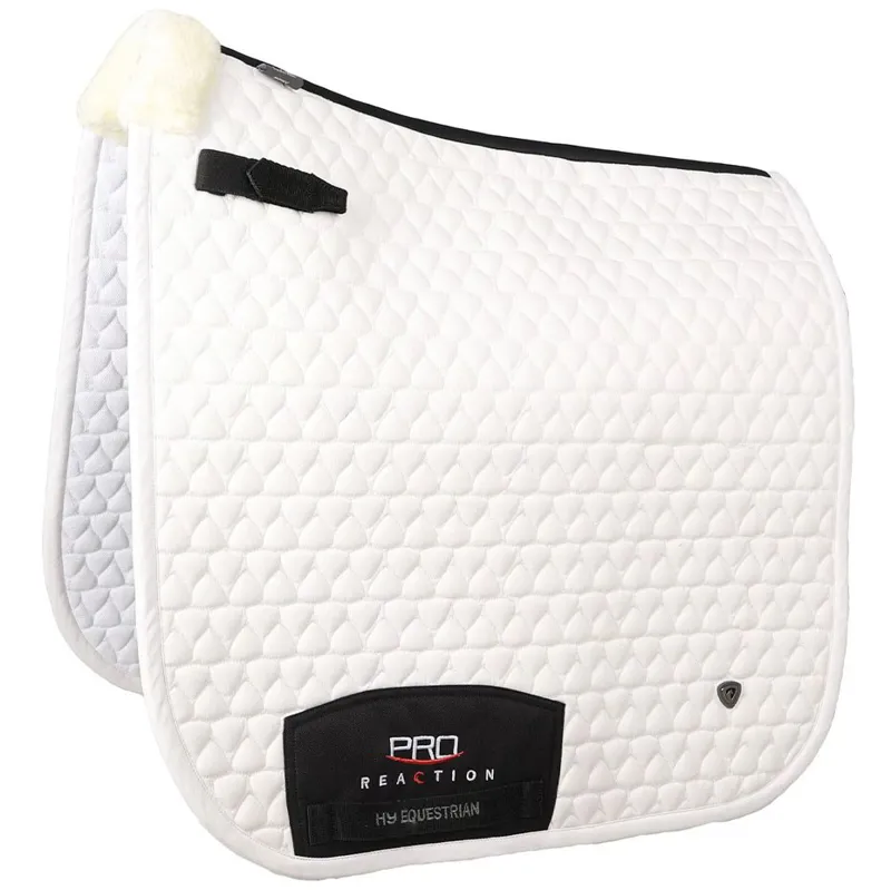 Hy Equestrian Pro Reaction Dressage Saddle Pad - White